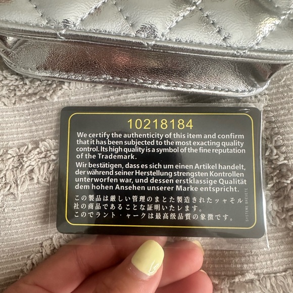 Chanel Silver and Gold Quilted Crossbody Bag - Picture 7 of 8